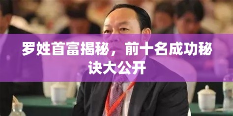 羅姓首富揭秘，前十名成功秘訣大公開(kāi)