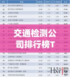 交通檢測公司排行榜TOP10及行業(yè)影響力解析
